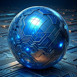 global blue circuit board  background