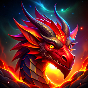 red dragon icon for videogame