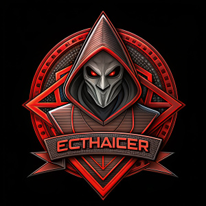 Crear un logo para un hacker etico sin texto y que sea en 3d, de colores rojo, negro y sin fondo. en el texto que diga BalthyMan