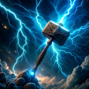 thor´s lightning and hammer marvel