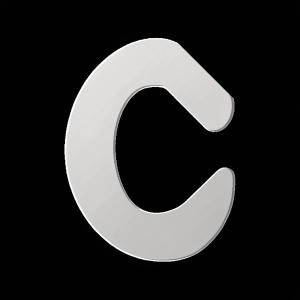 Lettre "C" white background  , 