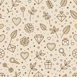 valentine day minimalist doodles for seamless pattern tile, light background