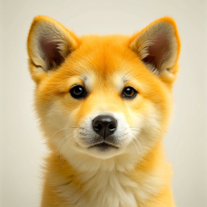 face yellow baby doge akita, face yellow baby hachiko dog, reality, ultra hd, 4k real 