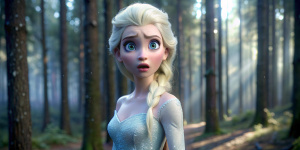 Full body Elsa from the Disney Live series, (detailed stunning home environment), cinematic, cover art, full body, Elsa with wood in the background, highly detailed, smooth, sharp focus, cinematic lighting, atmospheric, ultra photorealistic, 8k sharp focus, smiling Attractively athletic, surprised, full length view, giving daring low-cut pose

