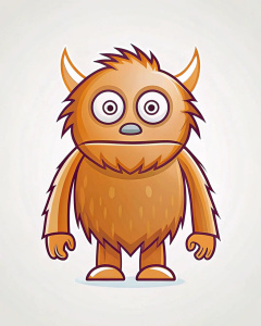 minimalist  cartoon  of  a cute  old male very old monster , open mouth. thin  stroke line, sharped line, clipt art, eye brow,  two color design, clip art design, two color, logo style cartoonic flat vector, modern, vector, Adobe Illustrator,white background