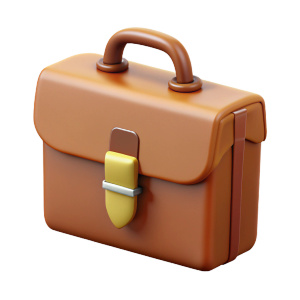 brown briefcase