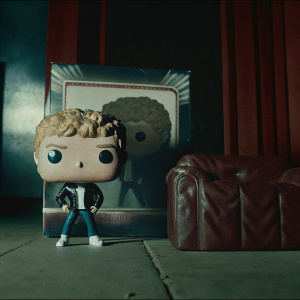 Justin Timberlake Funko Pop! figure, part of the NSYNC collection. Curly blonde hair, determined look, posed dynamically. Comes in Pop! Rocks branded packaging box.