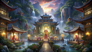 The exquisite living environment of ancient Chinese heavenly immortals