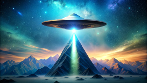 UFO evidence photo, modern triangular UFO