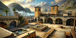 game screen shot, in-game, Counter-strike, D_Dust Map