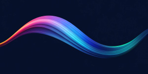 colors wave template on black background, blue gradient