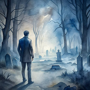 Wandering through the graveyard it felt like something was watching me, the eerie atmosphere reminding him of his recent encounter. 