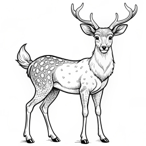venado animal dibujo para pintar,