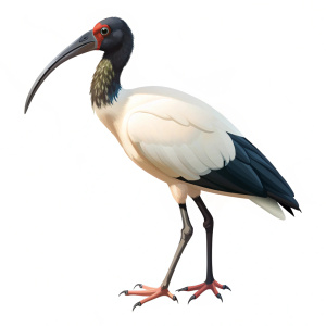 

Ibis , white background Vector illustration