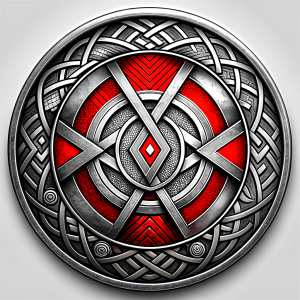 nordic shields geometric symbols -  tattoo design - perfect realistic art - high-definition - grey and black - white background 