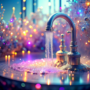 close up  bathroom  water garden glitter light pastel sunset lullaby cool effect Photoshop Photo Manipulations water  realistic    Dreamscape     very much glitter sparkly ultra intense crystal effect fantasized glam Sprinkle Shimmering Bioluminescent fairytale masterpiece  Magical   Shimmering   