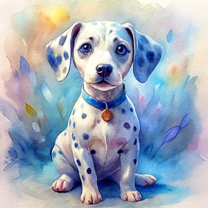 A cute little dog Dalmatian