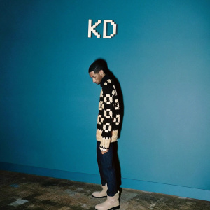 Kevin Durant, NBA star, pixel art, retro 8-bit style, brown backdrop, name 'KD' text, simple and nostalgic