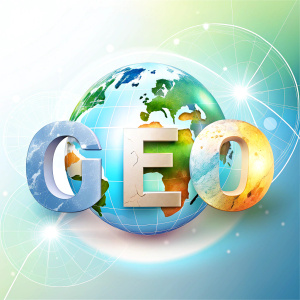 inscription geo on geopolitical background