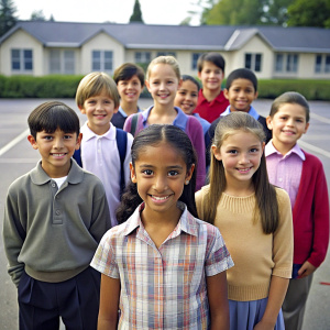 Children at school yard