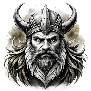 viking perfect realistic art, high-definition, high-definition grey and black, white background 