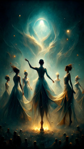 The Dancers of Shadows": Legendary beings in mythology, these entities are known for their mysterious dances that only manifest during a lunar eclipse. Those who become lost within the shadows and possess the inner strength and courage are the sole individuals capable of observing these enigmatic dances and gaining access to the secretive knowledge held by the dancers.