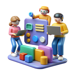 people developing digital projects