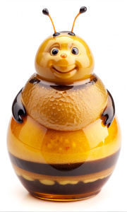 fat sweet bee with honey