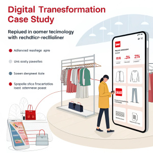 UNIQLO's Digital Transformation: A Case Study. Fashion retailer revolutionizes customer experience through innovative technology integration. Highlighting their online presence, mobile apps, and data analytics.