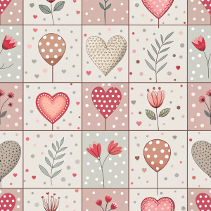 alentine day minimalist doodles seamless pattern tiles