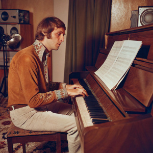 John Barry composing film score for 'Midnight Cowboy'.