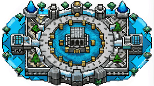 pixelart tower defence map top view game asset rounded circle towers