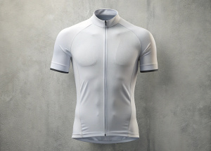 Empty cycling jersey mockup white