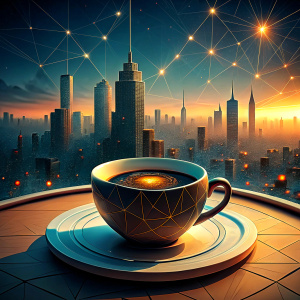  'the beauty of connecting over coffee'. 