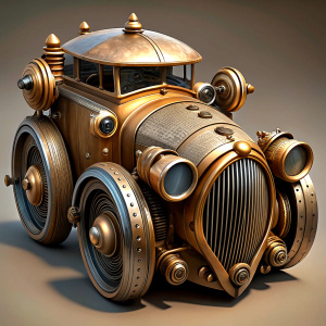 a steampunk car