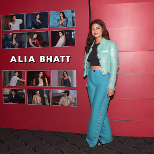 A collage featuring Bollywood actress Alia Bhatt. Various photos showcasing her in different roles and events. Accompanied by detailed text covering her demographic background, geographical origins, and psychological insights into her personality.