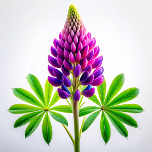 lupine, transparent background, no shadows