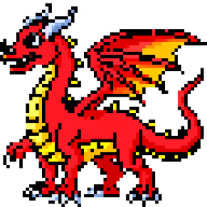 red dragon icon for videogame