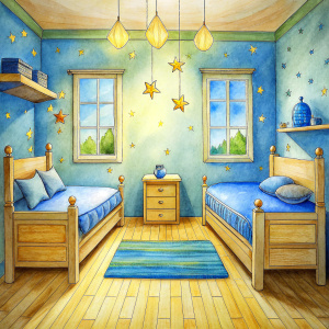 children's room design for twins 