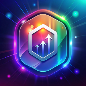 NVUTI icon. It is also possible with a gradient. So that the background is gradient, and in the center Icon trading, graphics, more or less. Long Short. Graphic design, UX/UI. 3D icon. To be in the style of the game. Colors bright, colorful.