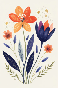 artsy, aesthetic, minimalist, trendy, organic flowers