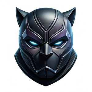 Avengers black panther emoji on white background