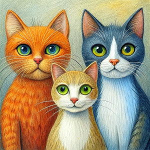 illustration from the book: "Three cats".