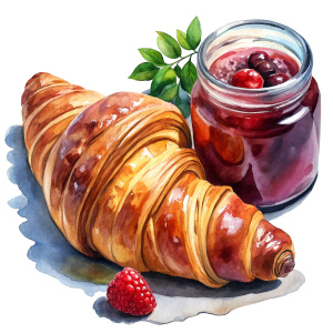 croissant with jam