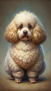 extremely chubby Poodle