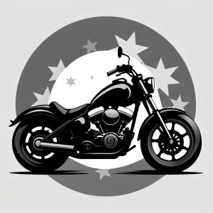 motorcycle biker tattoo design - perfect realistic art - high-definition - grey and black - white background 