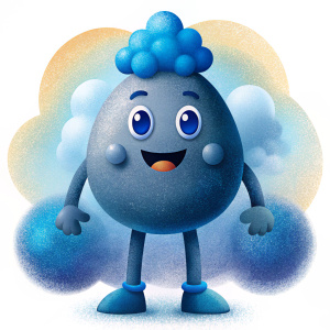 A CO2 cartoon character