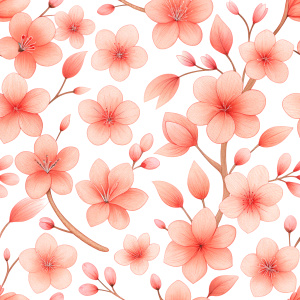 pattern,sakura,monochrome