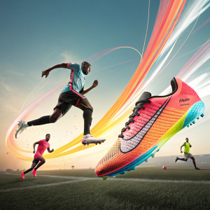 Dynamic digital ad for Mercurial V8 featuring rapid motion and vibrant visual effects, capturing the essence of speed and power.