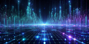 Abstract data stream matrix like background - Recraft